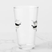 Met de klok mee wordt de illustratie van de cartoo glas (Links)