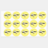 Met de klok mee wordt de illustratie van de cartoo labels (Vel)