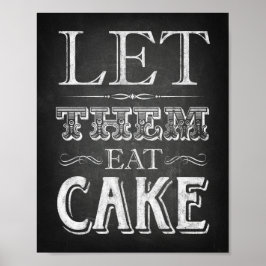 Met de krijtstijl kunnen ze een CAKE-teken afdrukk Poster