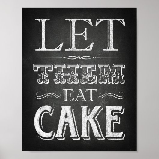 Met de krijtstijl kunnen ze een CAKE-teken afdrukk Poster (Voorkant)