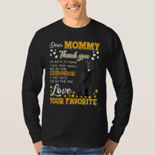 Met de krullende terugkerende mijn mama bedankt vo t-shirt