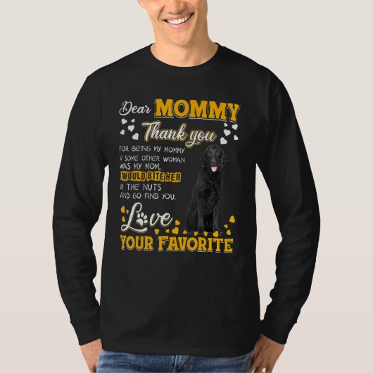 Met de krullende terugkerende mijn mama bedankt vo t-shirt (Voorkant)