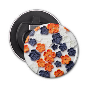 Met de lente vervaardigde plantenslijmen oranje bl button flesopener