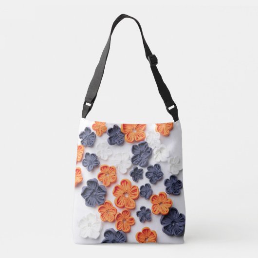 Met de lente vervaardigde plantenslijmen oranje bl crossbody tas (Achterkant)
