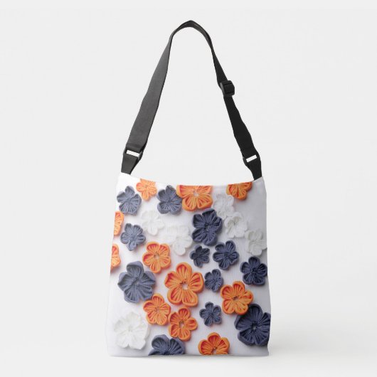 Met de lente vervaardigde plantenslijmen oranje bl crossbody tas (Voorkant)