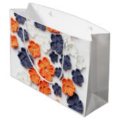 Met de lente vervaardigde plantenslijmen oranje bl groot cadeauzakje (Achterkant Gekanteld)