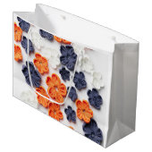 Met de lente vervaardigde plantenslijmen oranje bl groot cadeauzakje (Voorkant Gekanteld)