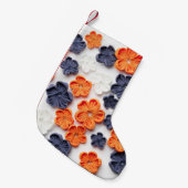 Met de lente vervaardigde plantenslijmen oranje bl kleine kerstsok (Voorkant (Hangend))