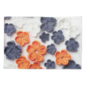 Met de lente vervaardigde plantenslijmen oranje bl kussensloop (Achterkant)