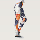 Met de lente vervaardigde plantenslijmen oranje bl leggings (Rechts)