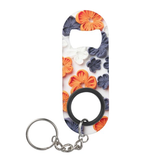 Met de lente vervaardigde plantenslijmen oranje bl mini flessenopener (Voorkant)