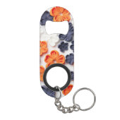 Met de lente vervaardigde plantenslijmen oranje bl mini flessenopener (Achterkant)