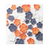 Met de lente vervaardigde plantenslijmen oranje bl notitieblok (Voorkant)