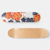 Met de lente vervaardigde plantenslijmen oranje bl persoonlijk skateboard (Horizontaal)
