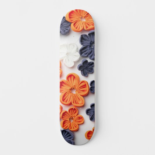 Met de lente vervaardigde plantenslijmen oranje bl persoonlijk skateboard (Voorkant)