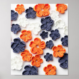 Met de lente vervaardigde plantenslijmen oranje bl poster