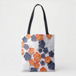Met de lente vervaardigde plantenslijmen oranje bl tote bag