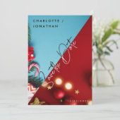 Met de minimalistische kerstvibes bespaart u de da kaart (Staand voorkant)