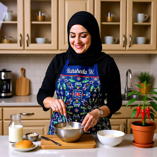 Met de naam 💙 Beauful Blue Iznik Turkse tegels Schort