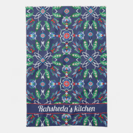 Met de naam 💙 Beauful Blue Iznik Turkse tegels Theedoek