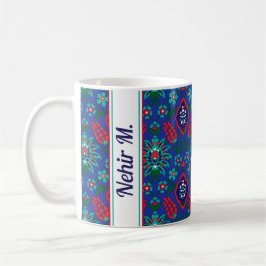Met de naam 💙 Beauful Iznik Turks patroon Koffiemok