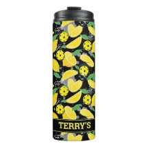 🍋 met de naam 🍋 citroenpicklebal Thermal Tumbler