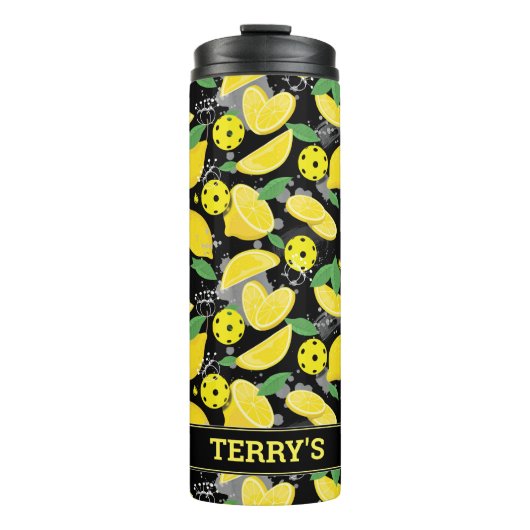 🍋 met de naam 🍋 citroenpicklebal Thermal Tumbler Thermosbeker (Voorkant)