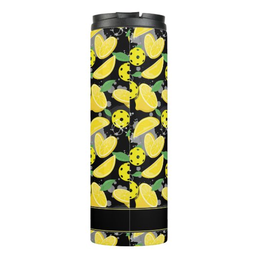 🍋 met de naam 🍋 citroenpicklebal Thermal Tumbler Thermosbeker (Achterkant)