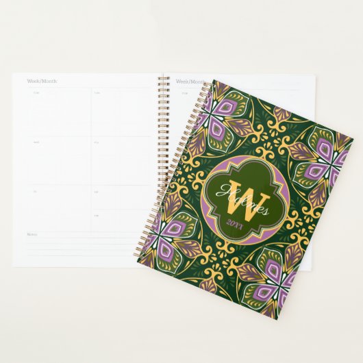 Met de naam Olive en lavender Azulejos Planner (Display)