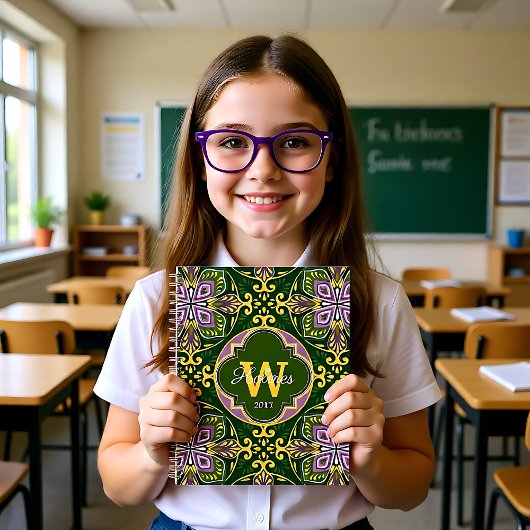 Met de naam Olive en lavender Azulejos Planner