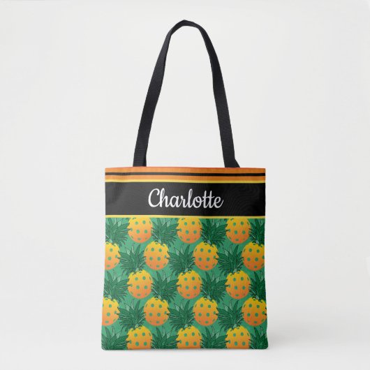 Met de naam zoete anananas pickleball canvas tas (Voorkant)