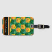 Met de naam zoete anananasappel pickleball bagagelabel (Voorkant (horizontaal))