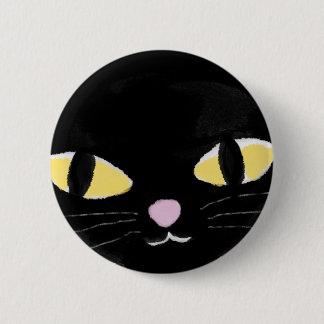 Met de ogen van de kat. ronde button 5,7 cm