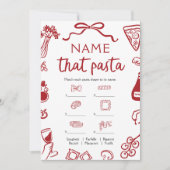 Met de Rode Hand Getekend - Raad die Pasta Bruidsf Kaart (Voorkant)