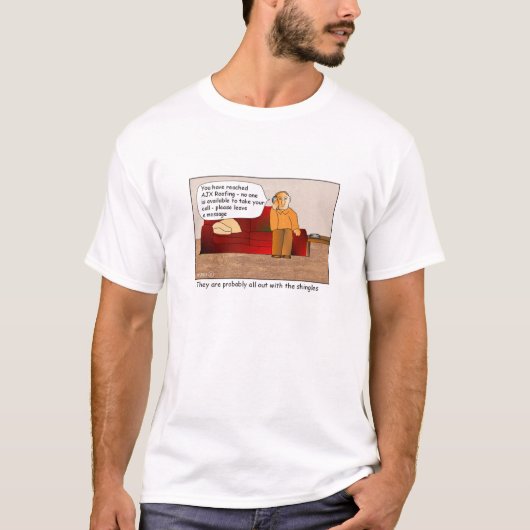 Met de Shingles Cartoon T-shirt (Voorkant)