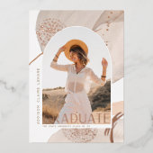 Met de stroom | Aankondiging Folie Foto Afstuderen (Voorkant)