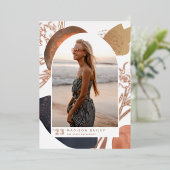 Met de stroom | Aankondiging Folie Foto Afstuderen (Staand Voorkant)