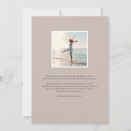 Met de stroom | Aankondiging foto-Afstuderen (Achterkant)