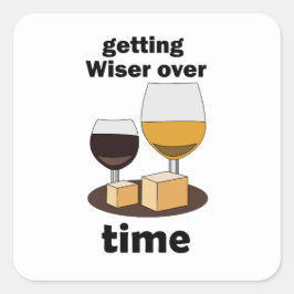 Met De Tijd Verouderd Tot Volmaaktheid Vierkante Sticker