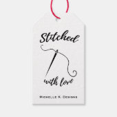 Met de titel Love/Handmade Care Crafts Cadeaulabel (Voorkant)