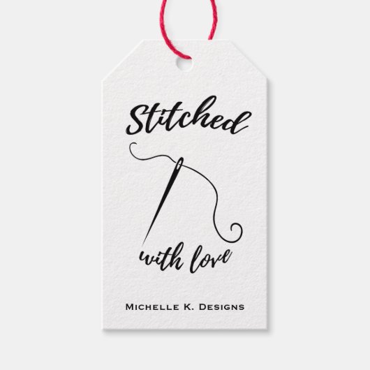 Met de titel Love/Handmade Care Crafts Cadeaulabel (Voorkant)