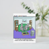 met de tong briefkaart (Staand voorkant)