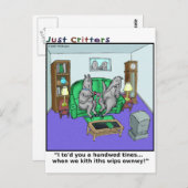 met de tong briefkaart (Voorkant / Achterkant)