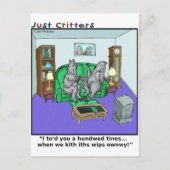 met de tong briefkaart (Voorkant)