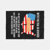 Met de VS zo verdeeld ben ik gewoon blij (op de ru Fleece Deken (Voorkant (Horizontaal))