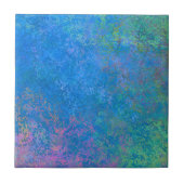 Met de Zee alcoholinkt, Abstract acrylzuur Tegeltje (Voorkant)