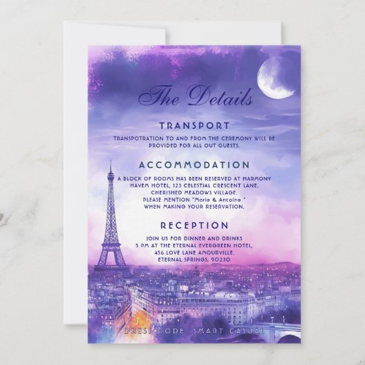 Met DETAILS Amour Éternel à la Parisienne Kaart (Achterkant)