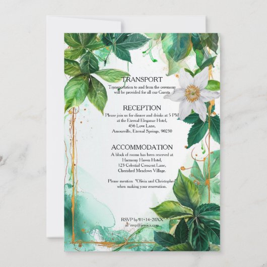 Met DETAILS Passiflora Serenity Kaart (Achterkant)