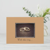 Met deze ring... Informele uitnodiging tot huwelij (Staand voorkant)