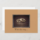 Met deze ring... Informele uitnodiging tot huwelij (Voorkant / Achterkant)